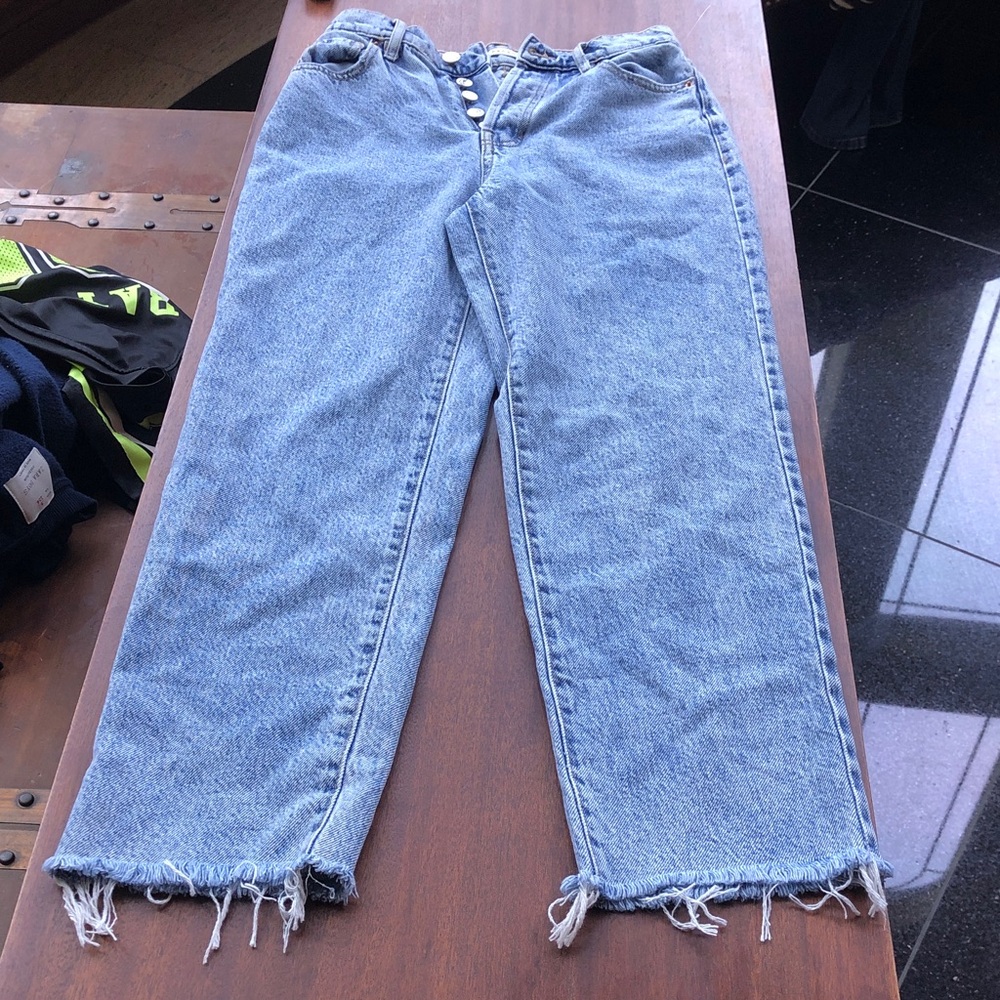 PacSun Light Blue High-Rise Button-Fly Jeans